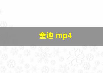 奎迪 mp4